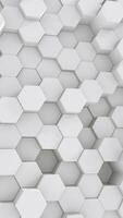 blanco hexagonal antecedentes. 3d futurista resumen panal mosaico blanco antecedentes. foto