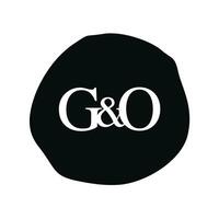 GO Initial logo letter brush monogram comapany vector