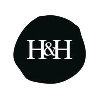 HH Initial logo letter brush monogram comapany vector