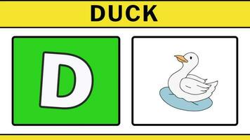 ABC tecknad serie brev animera alfabet inlärning för barn abcd för barnkammare klass förskola inlärning videoklipp. video