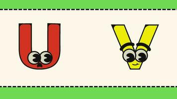 a B C dibujos animados letra animar alfabeto aprendizaje para niños a B C D para guardería clase preescolar aprendizaje videos