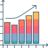 Surplus Banking Icon Flat Illustration PNG Transparent Background