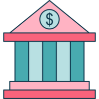 bancaire icône plat illustration png transparent Contexte