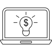 attività commerciale idea icona schema png trasparente sfondo