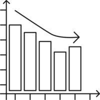 Cut Loss Icon Outline PNG Transparent Background