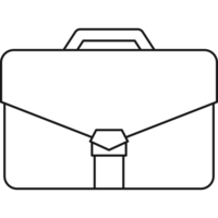 Suitcase Banking Icon Outline PNG Transparent Background