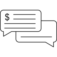 affaires conversation icône contour png transparent Contexte