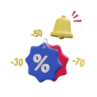 Discount Ecommerce 3D Icon png