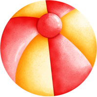 Red and yellow beach balls png