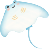 blu Stingray sorridente viso png