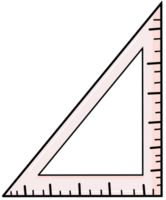 peach colored triangle ruler png