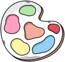 watercolor mixing plate png