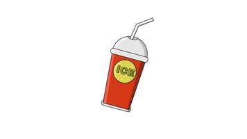 animated video of the ice drink cup icon