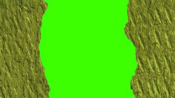 4k Realistic uneven texture of frames on chroma key backgrounds. Green screen stock video animated