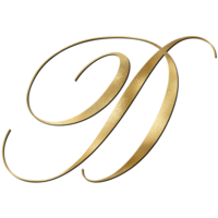 GOLD LETTER D png