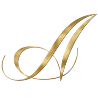 GOLD LETTER A png
