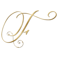 golden letter f cursive png