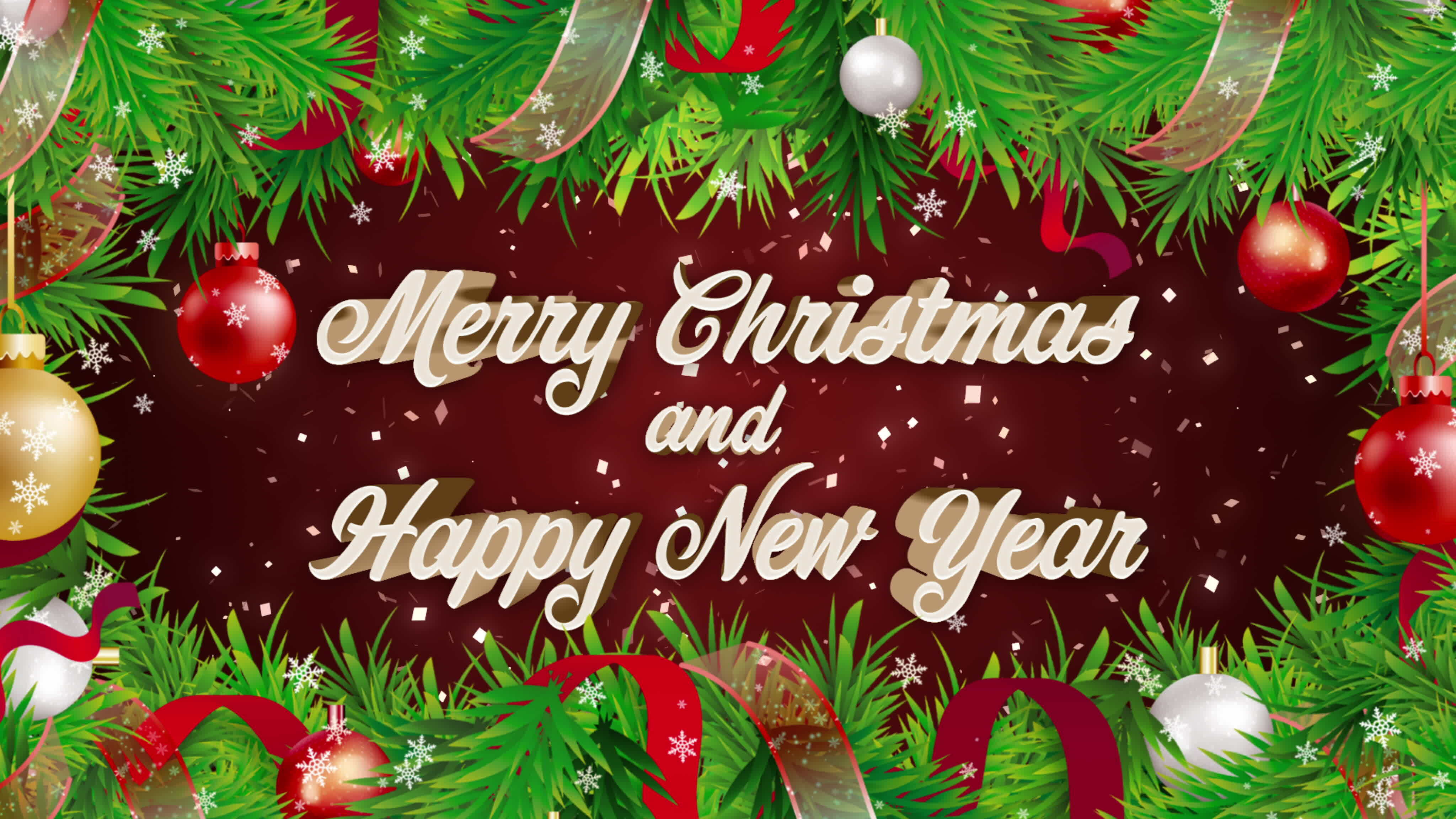fröhlich Weihnachten Animation Text, funkelnd Beleuchtung Weihnachten