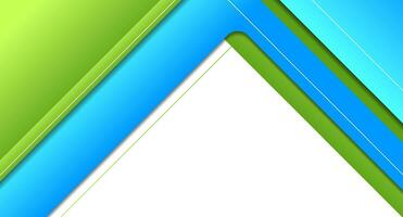 Blue and green material stripes abstract corporate background vector