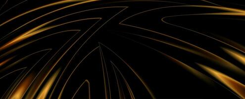 Bronze smooth wavy shapes abstract background vector