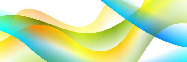 Colorful glowing smooth waves abstract background vector