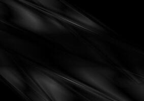 Black smooth stripes abstract minimal background vector