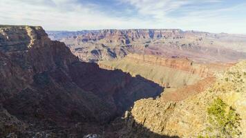 Grand Canyon on Sunny Day. Arizona, USA. Moving Time Lapse. Wide Shot. Tilt Up video