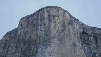 El Capitan in the Morning. Yosemite Valley. California, USA. Time Lapse video