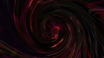 uma rodopiando espiral do brilhando vermelho dourado claro. líquido movimento luz redemoinho efeito abstrato fundo video