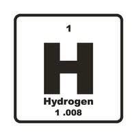 hidrógeno elemento icono vector