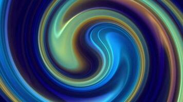 colorato vorticoso neon colorato oro e blu liquido movimento sfondo. Questo trippy psichedelico turbine modello sfondo è pieno HD e un' senza soluzione di continuità ciclo continuo. video