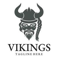 Vector illustration Viking with Helmet.