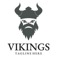 Vector illustration Viking with Helmet.