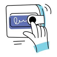 Security and Encryption Doodle Icon vector