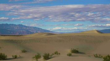 Mesquite Flat Sand Dunes on Sunny Day. Death Valley National Park. California, USA. Panning Shot video