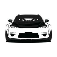 low ride car front view vector