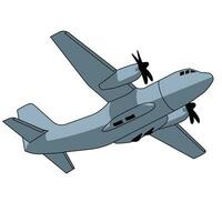 military cargo plane vector design