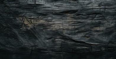 A close up of a black wood texture. AI Generated photo