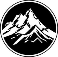 Mountain Range, Black and White Vector illustration