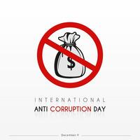 International anti corruption day. Suitable for greeting card international anti corruption day celebration vector