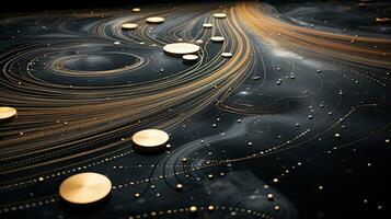 Elegant futuristic tech abstract background. Generative AI photo