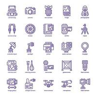 Photographer icon pack for your website design, logo, app, and user interface. Photographer icon basic line gradient design. Vector graphics illustration and editable stroke.