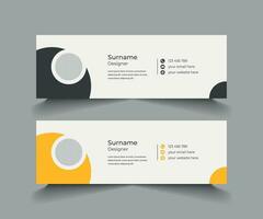 vector creative Professional modern and minimalist business Corporate Email signature template design