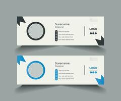 vector creative Professional modern and minimalist business Corporate Email signature template design