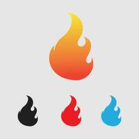 fire logo and symbol element vector