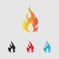 fire logo and symbol element vector