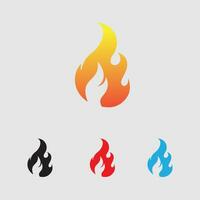 fire logo and symbol element vector