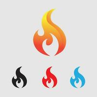 fuego logo y símbolo elemento vector