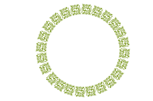 cercle monogramme Cadre frontière avec transparent Contexte png