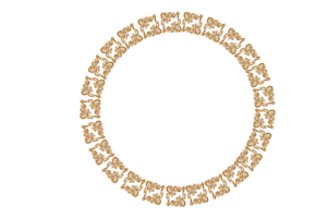 Circle Monogram Frame Border With Transparent Background png